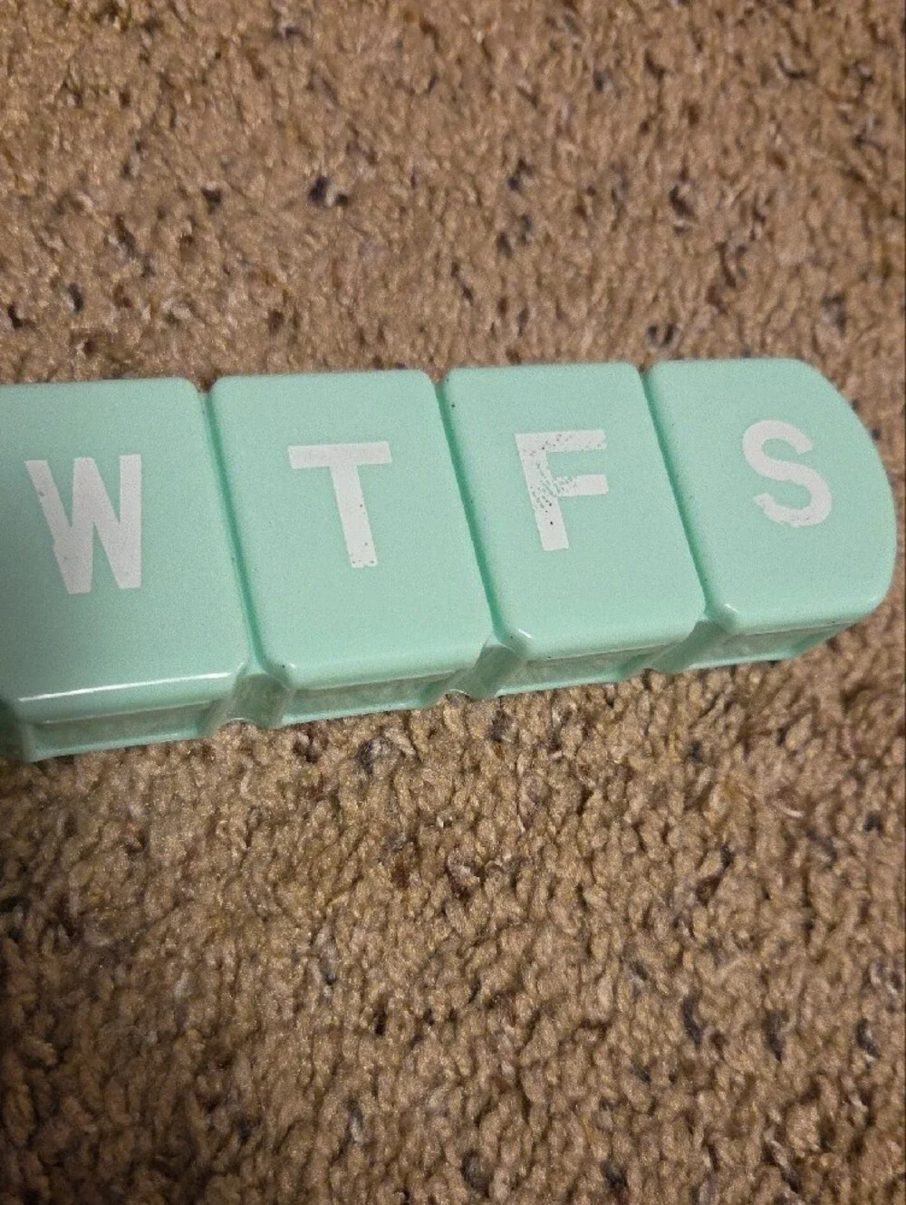 Mint Green Travel Pouch with Matching Pill Organizer - See Photos